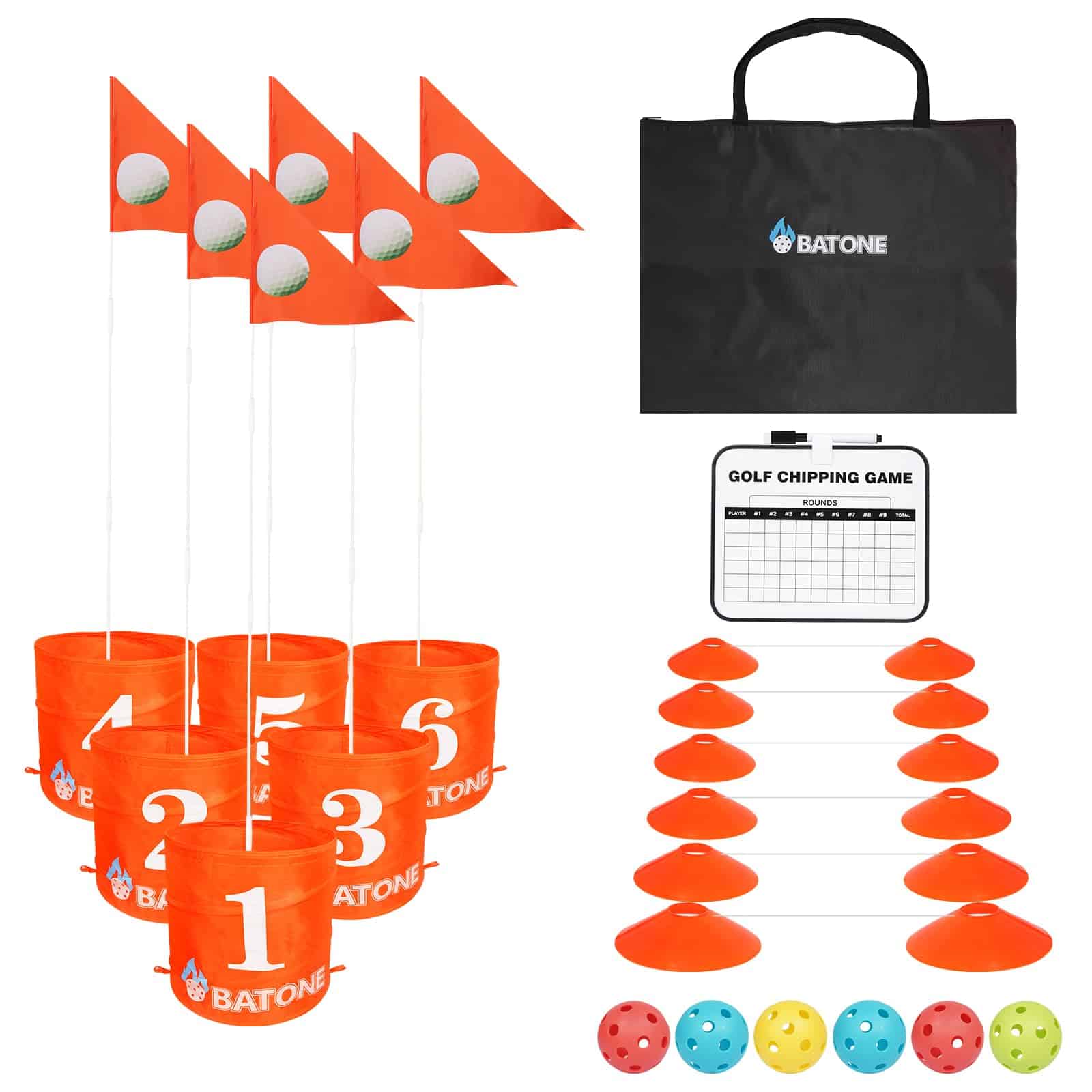 Juego de Cubo de Golf para Niños y Adultos - 6 Hoyos