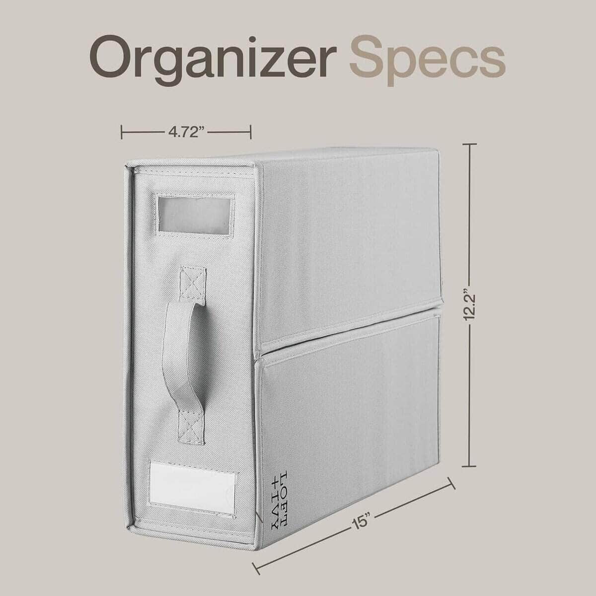 LOFT + IVY Caja de Almacenamiento de Sábanas - Se Adapta a - Imagen 3