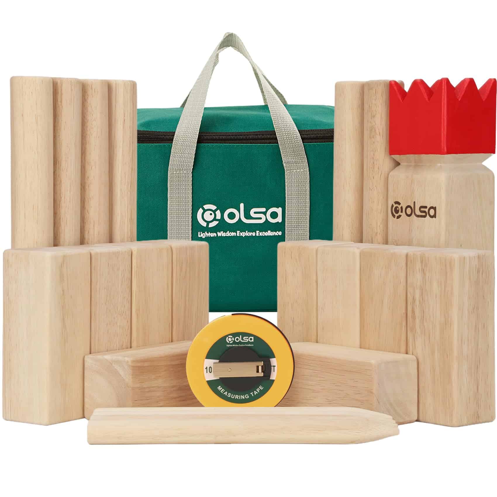 Juegos de Yarda OLSA Kubb Juego de Tiro Interior y Exterior