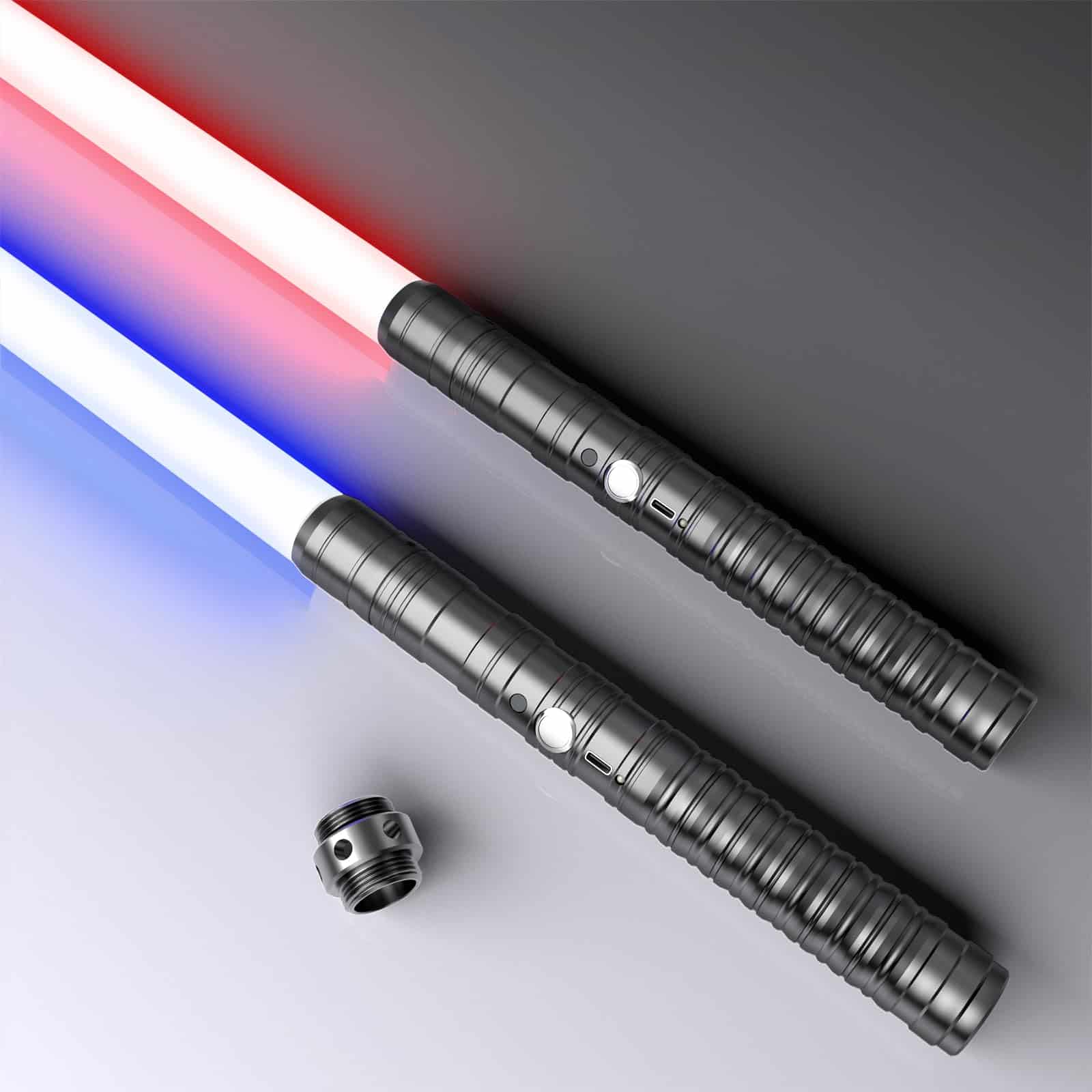 Sables de luz Aluminio Aleación Hilt RGB 15 Colores Sonido