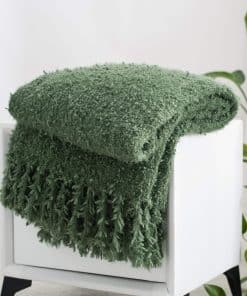 Manta de Punto de Invierno CloudDwelling Suave -Verde