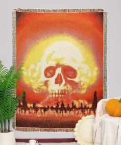 Manta de Calavera de Halloween Tapiz Alfombra de Piso para