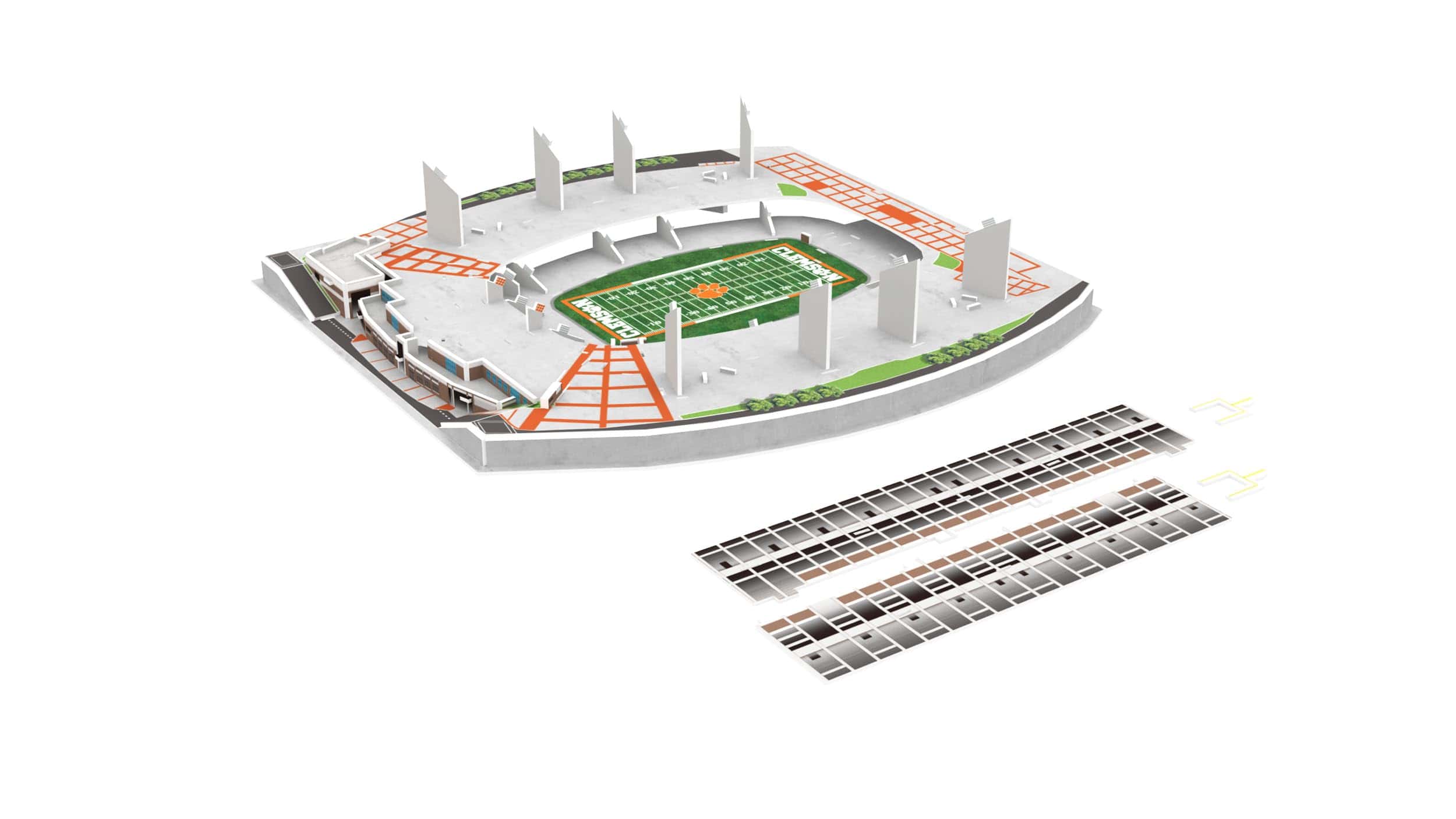 Rompecabezas 3D Pro-Lion del Estadio Jordan-Hare - 94 - Imagen 7