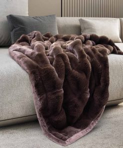 Manta de lujo reversible de piel sintética Premium Mon