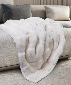 Manta de piel sintética de lujo reversible Mon Chateau para