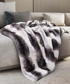 Manta de lujo de piel sintética estampada Mon Chateau con