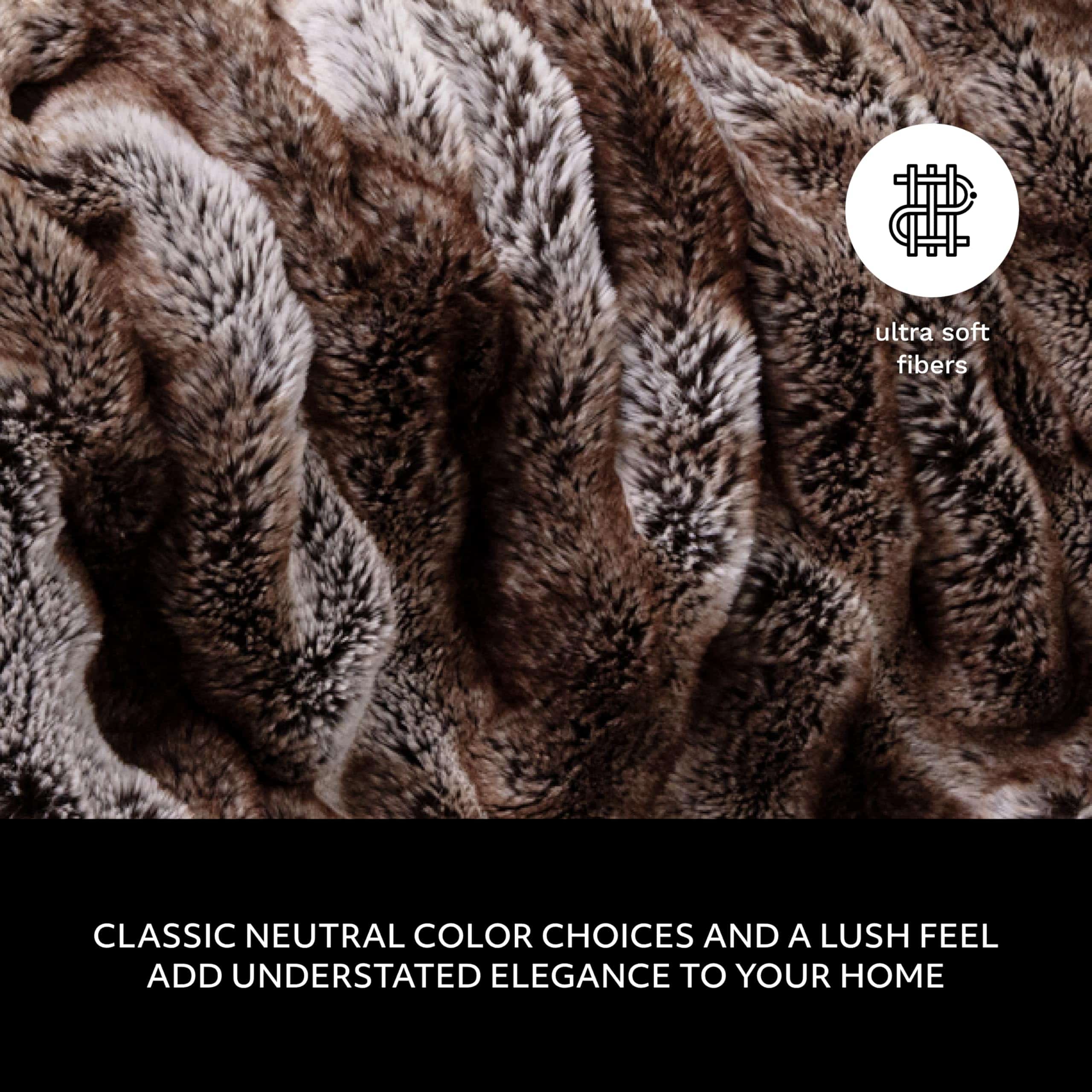 Manta de lujo reversible de piel sintética Mon Chateau - Imagen 3