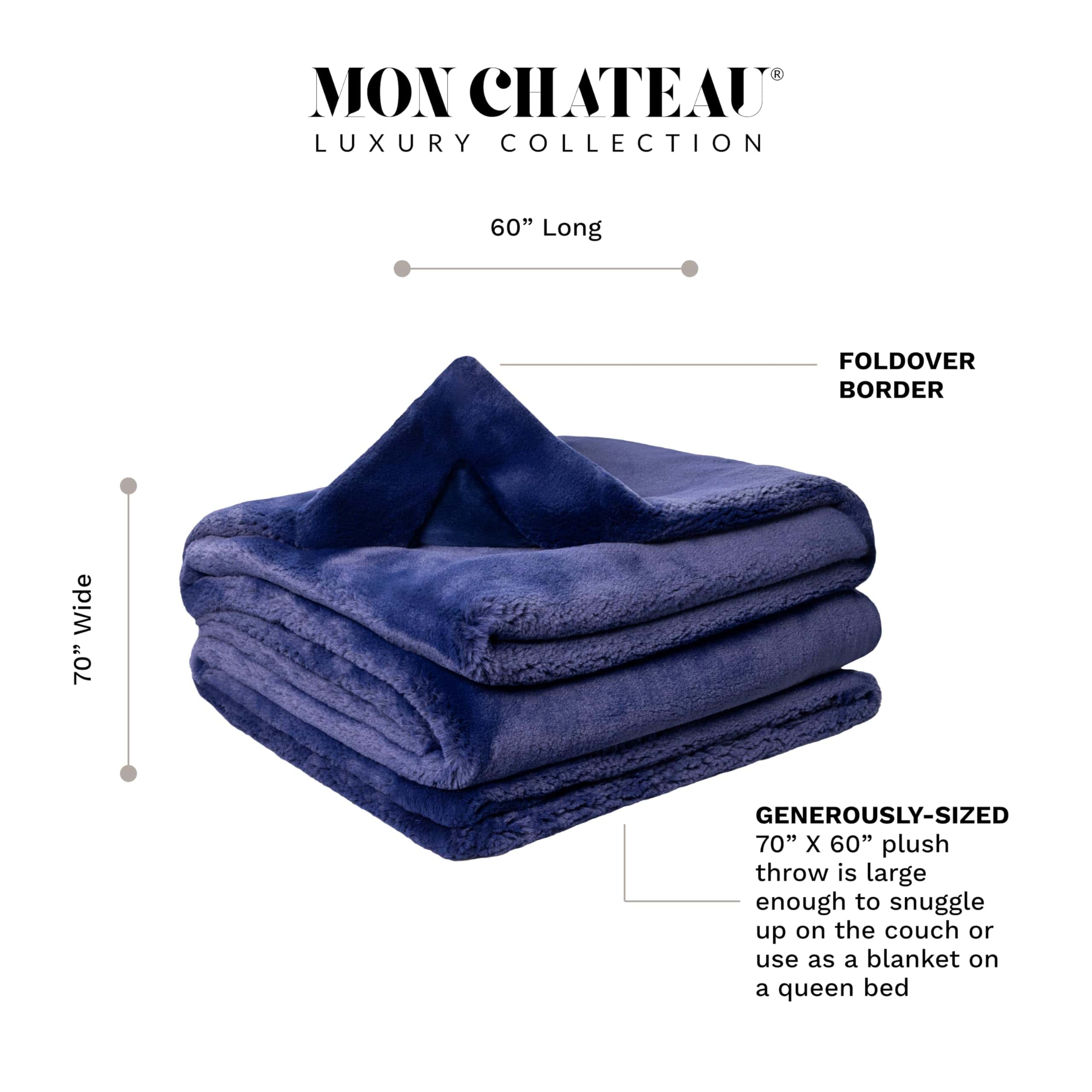 Manta de lujo Mon Chateau Ultimate Plush Faux Fur con 6cm - Imagen 5