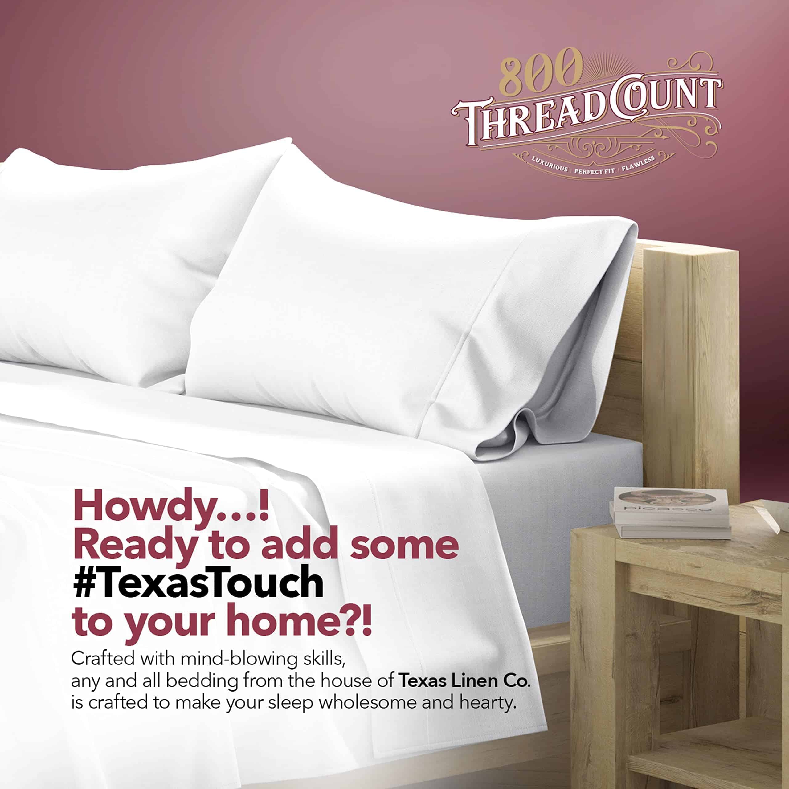 Juego de Sábanas de Algodón Egipcio 100% Queen Size - - Imagen 7