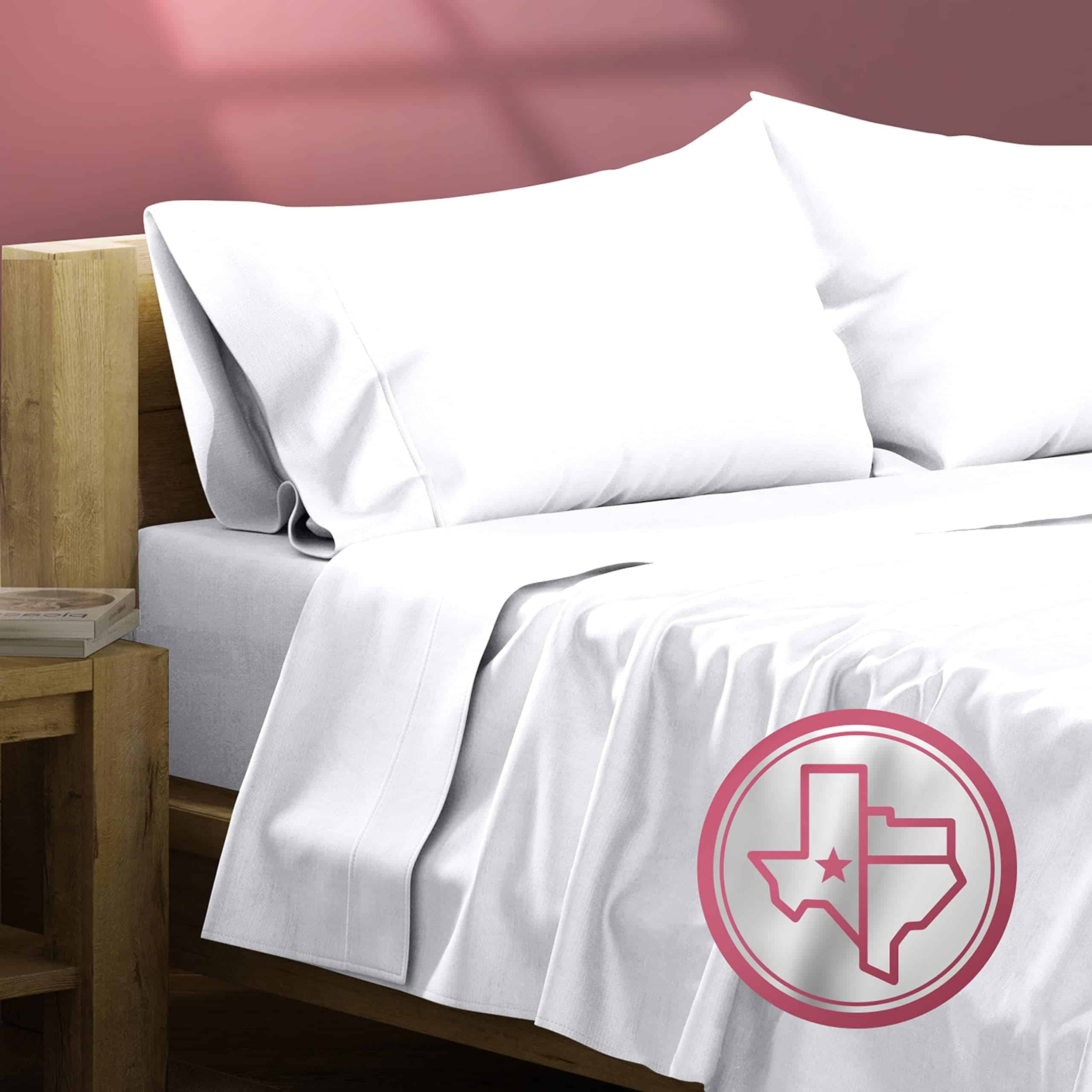 Juego de Sábanas de Algodón Egipcio 100% Queen Size -