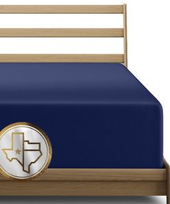 Sábana Ajustable de Bolsillo Profundo 100% -Azul Marino