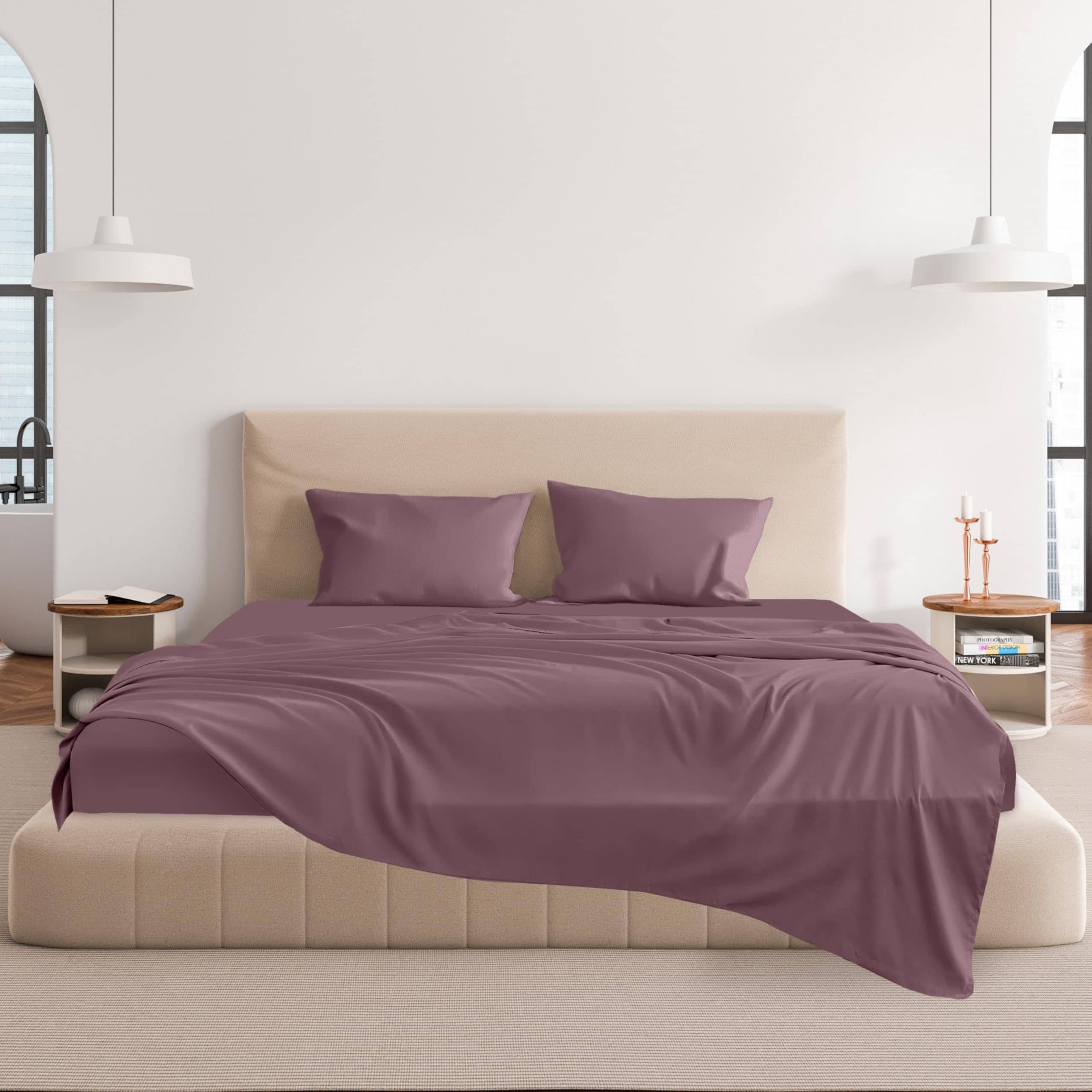 Set de sábanas de lujo de microfibra extra suave y