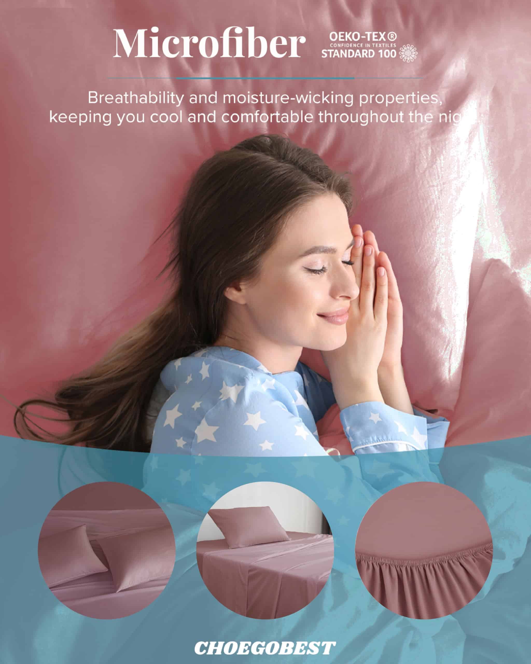 Set de sábanas de lujo de microfibra extra suave y - Imagen 5