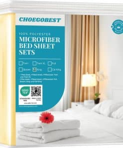 Juego de sábanas de lujo de microfibra CHOEGOBEST Fácil