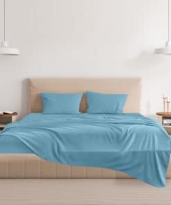 Juego de sábanas de lujo de microfibra extra -Aqua