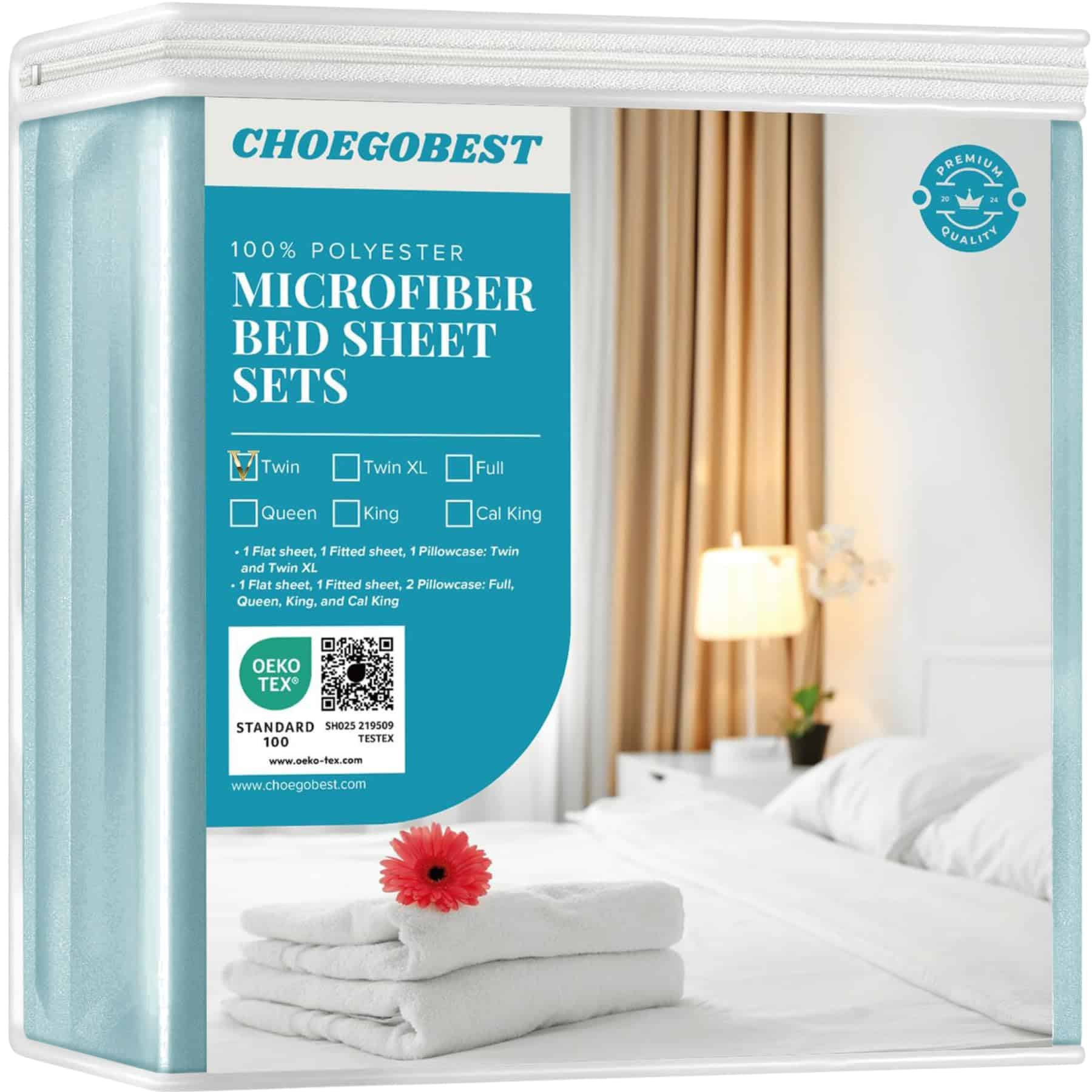 Juego de sábanas de lujo de fácil cuidado de microfibra