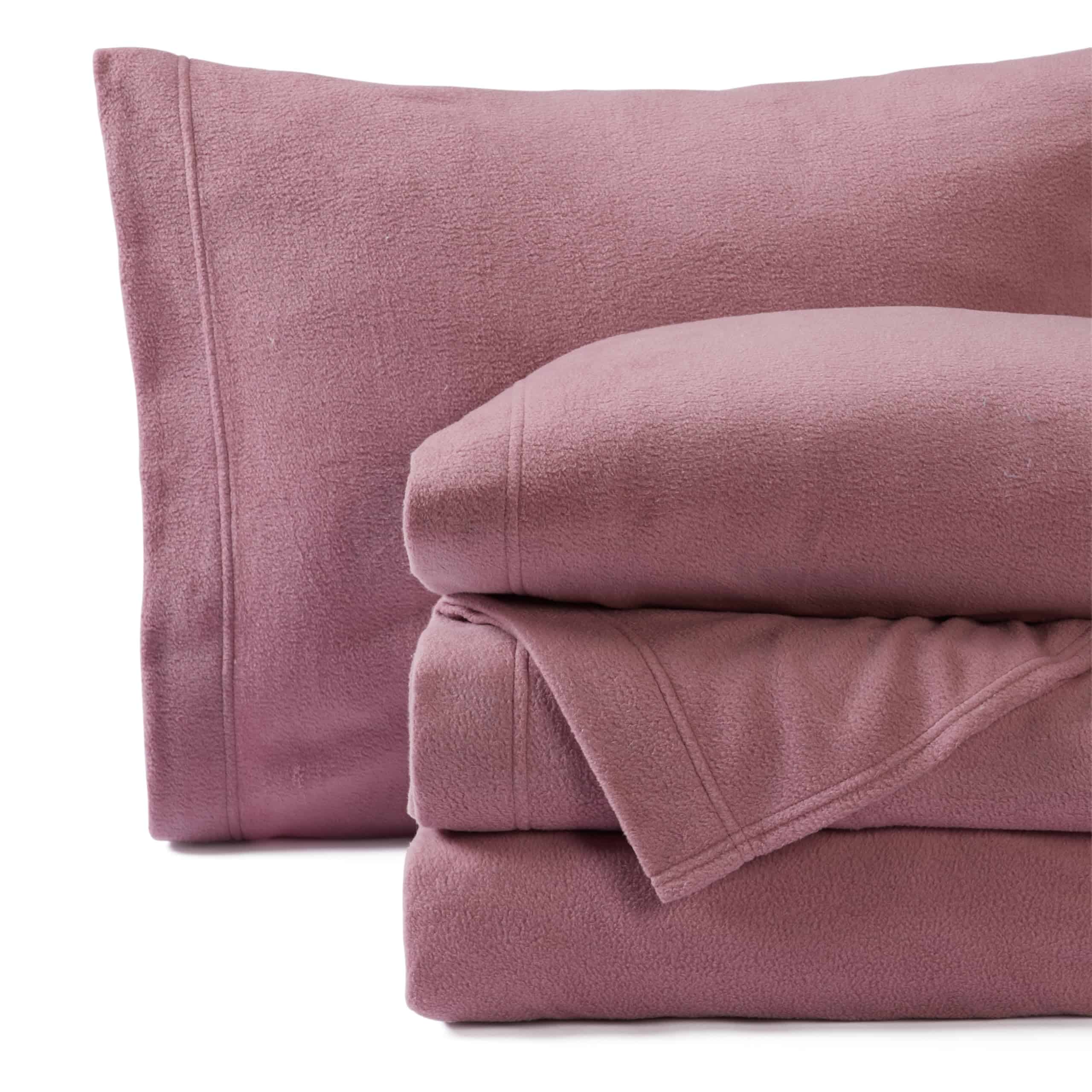 Juego de sábanas de microfelpa -Rosa