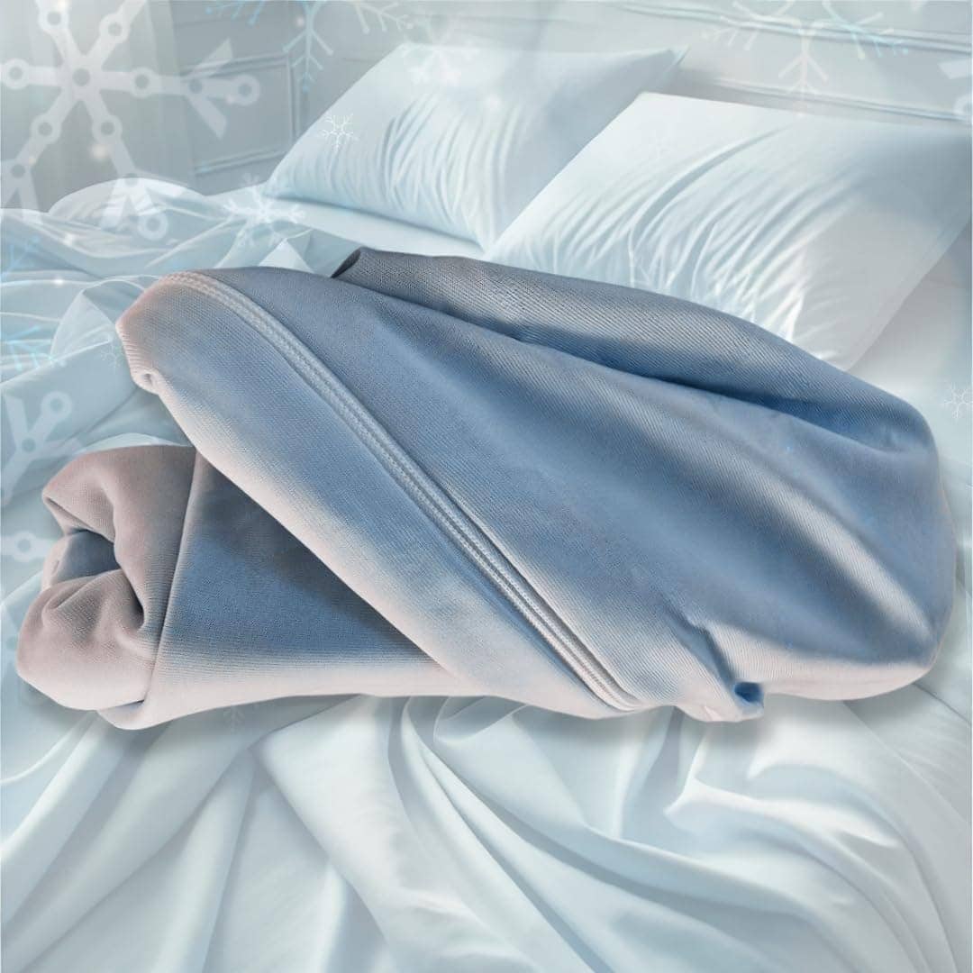 Protector de edredón refrigerante Arctic -Azul Ártico