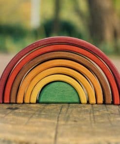 Juguete Apilable Arcoíris de Madera AVDAR 7 Piezas, Juguete
