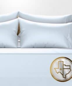 Juego de Sábanas 100% Algodón Egipcio Tamaño -Azul Claro