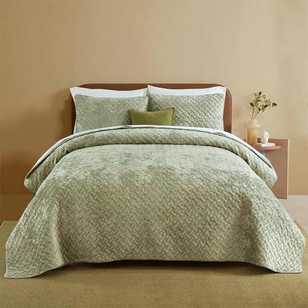 Colcha de Terciopelo Liians, Juegos de Ropa de Cama de Lujo