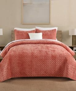 Juego de Colchas de Terciopelo Liians, -Naranja