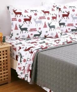 Juego de Sábanas Navideñas STARBEDIA para Cama King, Suaves