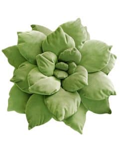 Almohada Succulent 3D de 17" en Verde | Almohada Floral