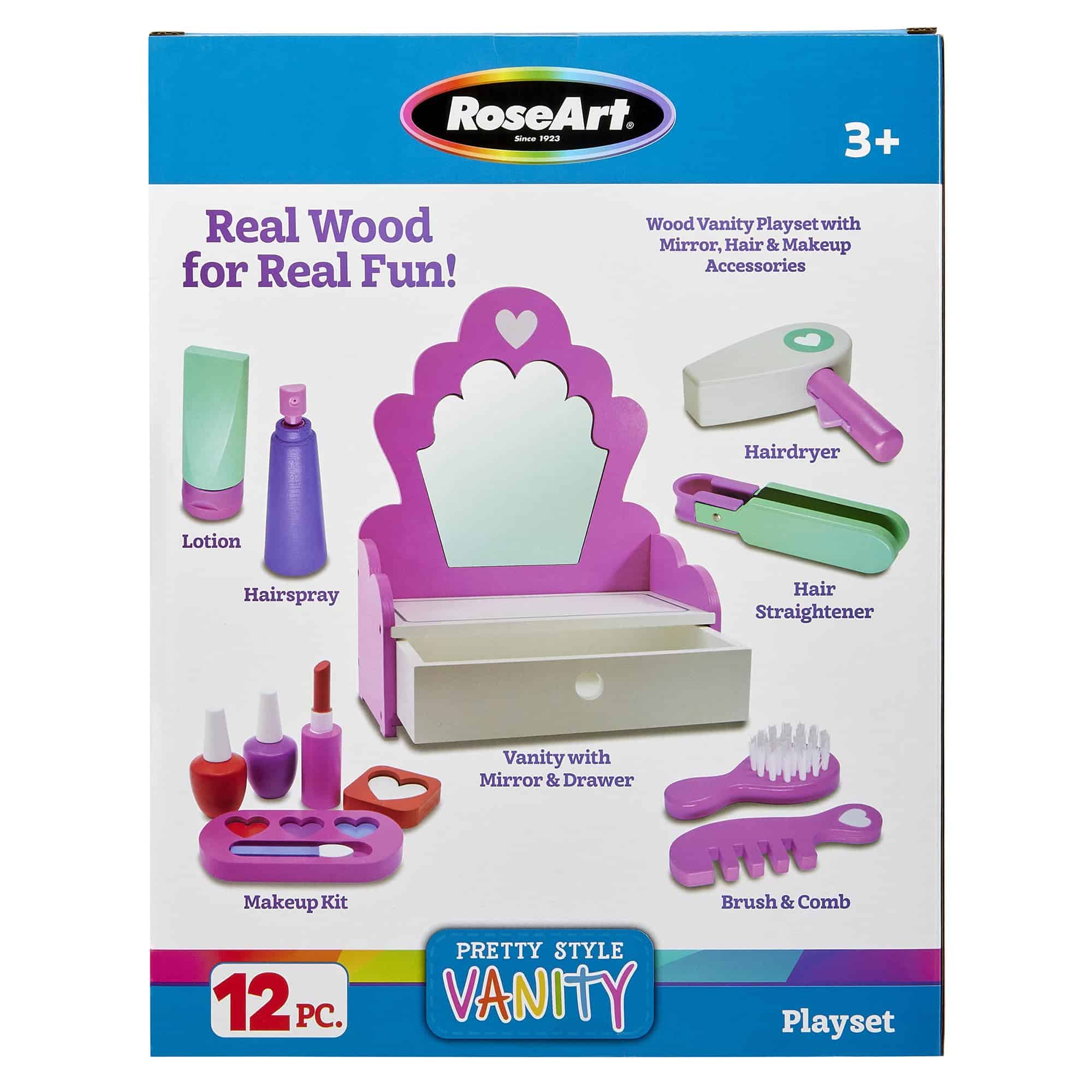 Set de juego de tocador de madera RoseArt, 12 piezas de - Imagen 5