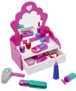 Set de juego de tocador de madera RoseArt, 12 piezas de