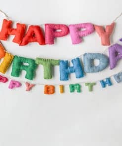 Guirnalda de fieltro de cumpleaños Happy Birthday Social