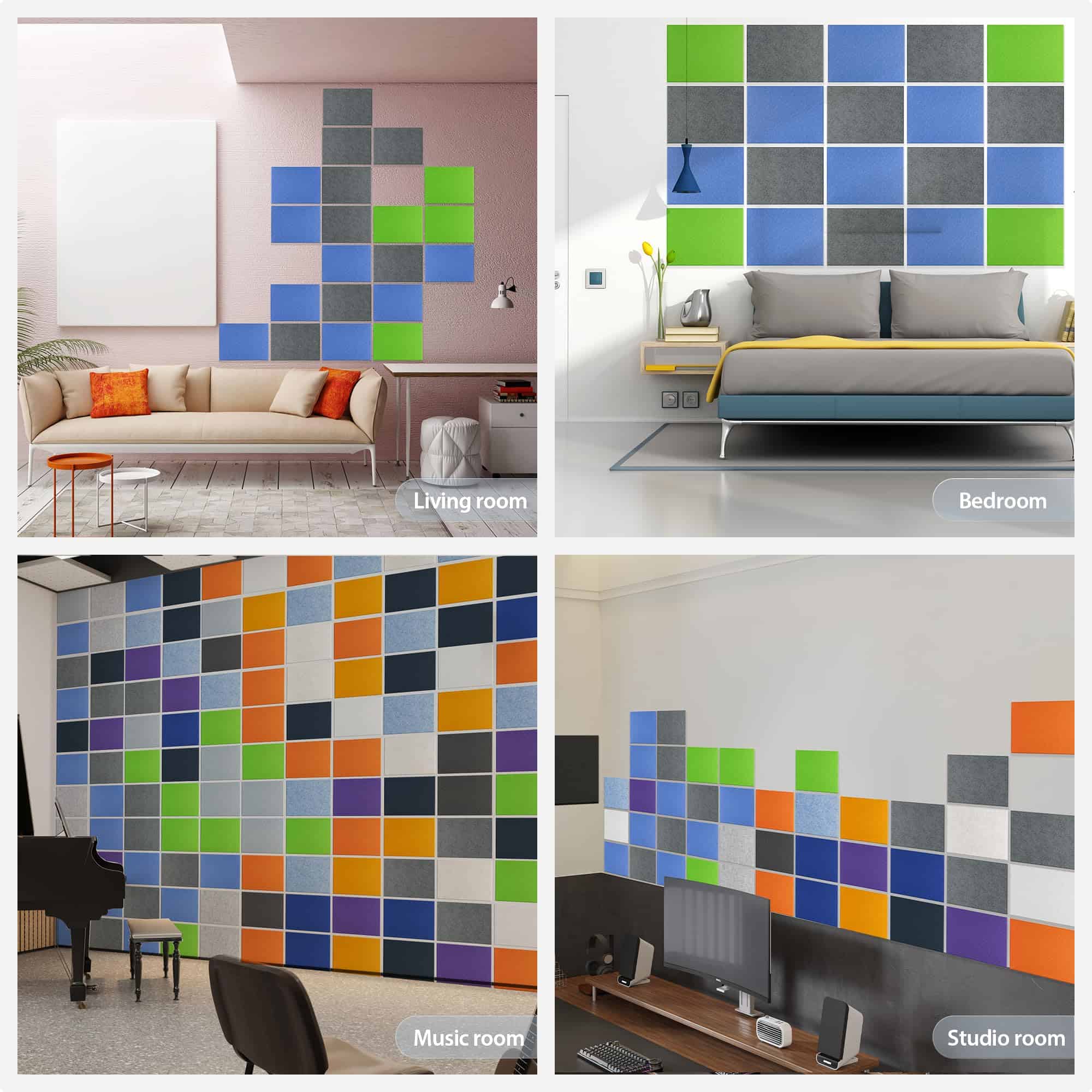 Conjunto de 12 Paneles Acústicos Autoadhesivos Amantech, - Imagen 8