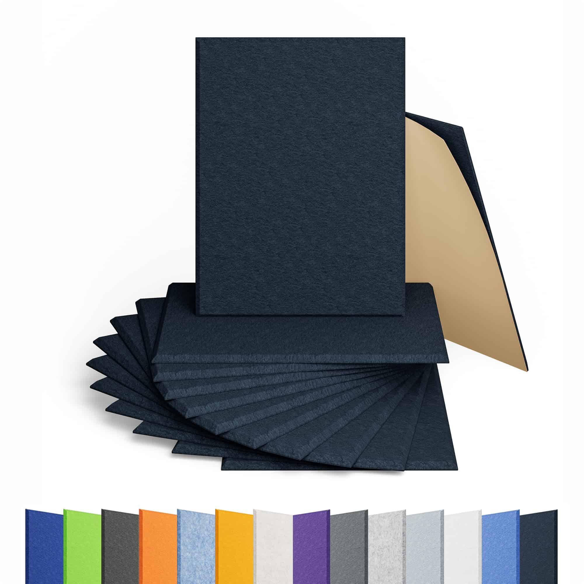 Paquete de 12 Paneles Acústicos Amantech Autoadhesivos,