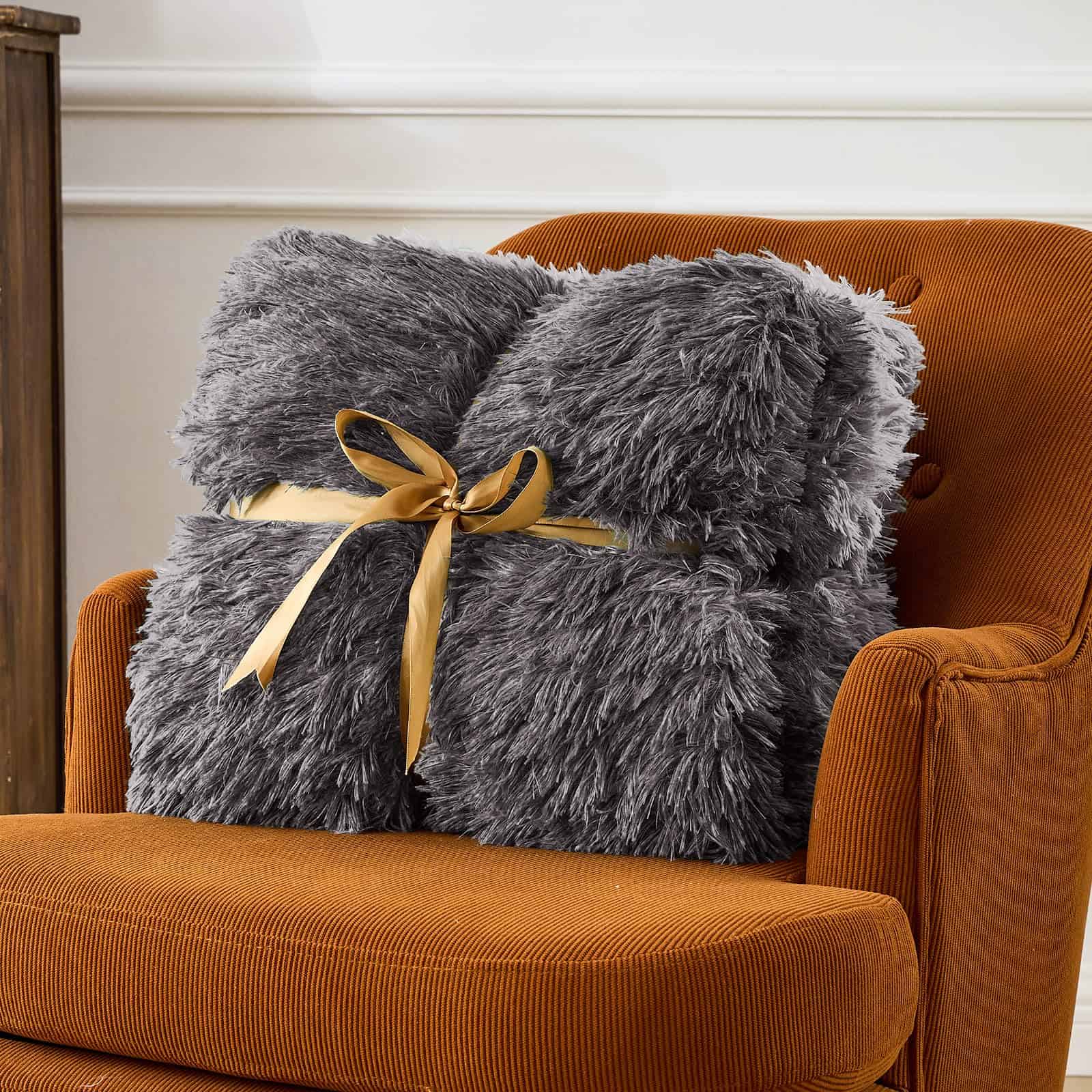 Manta ponderada de piel sintética para adultos -Gris - Imagen 8