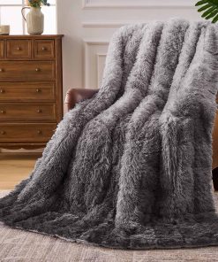 Manta ponderada de piel sintética para adultos -Gris