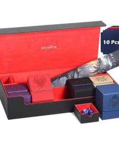 Juego de caja de cartas Ultimate 6-en-1 Komick con tapete