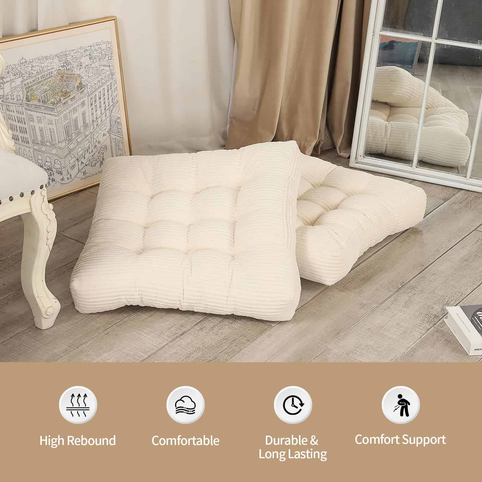 Cojín de meditación LOVMOC de 22 pulgadas, paquete de 2 - Imagen 4