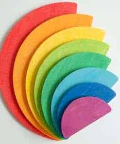 AVDAR 8Pcs Juguete Apilador de Arco Iris de Madera en Forma
