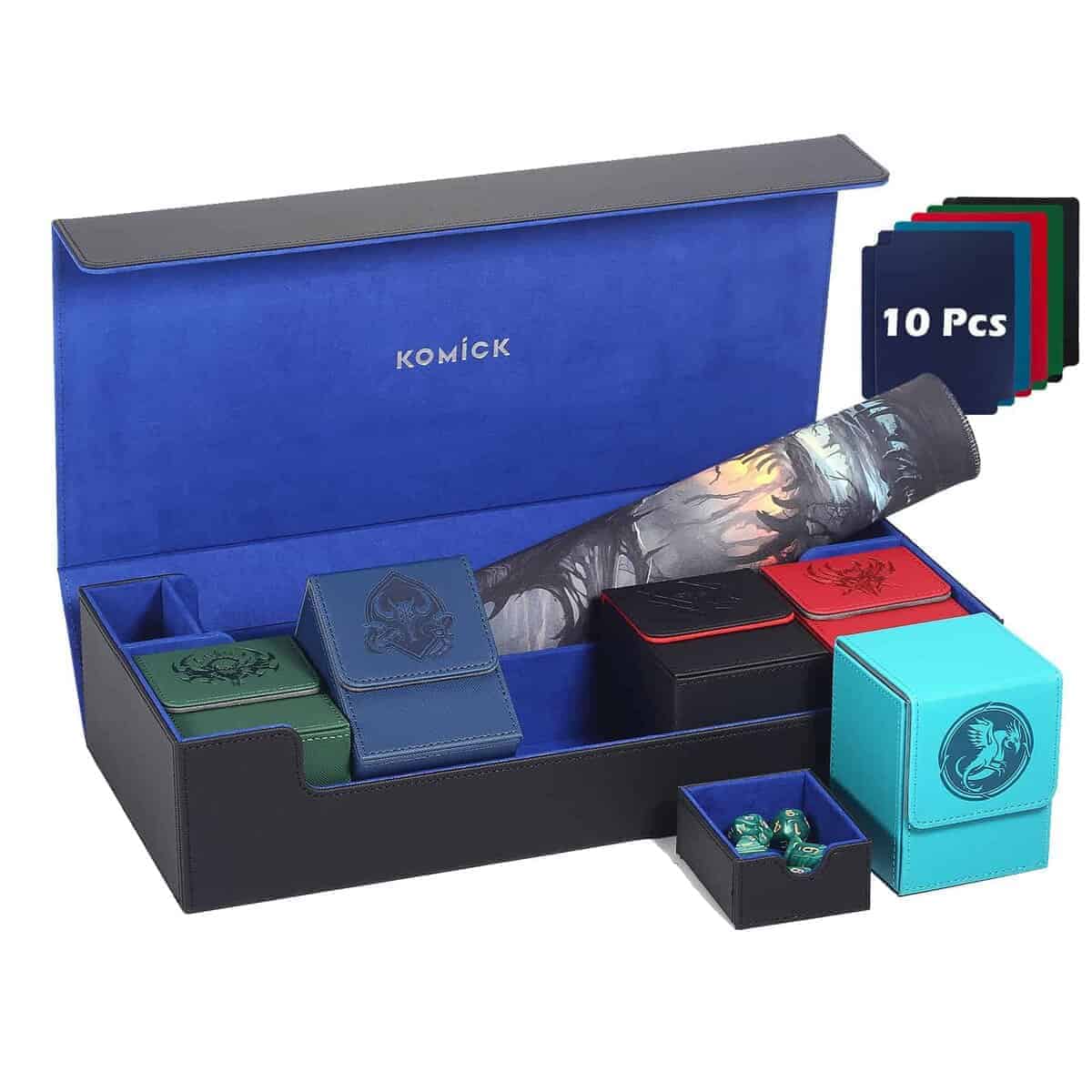 Caja de Cartas Komick Ultimate 6 en 1 con Tapete Bandeja de