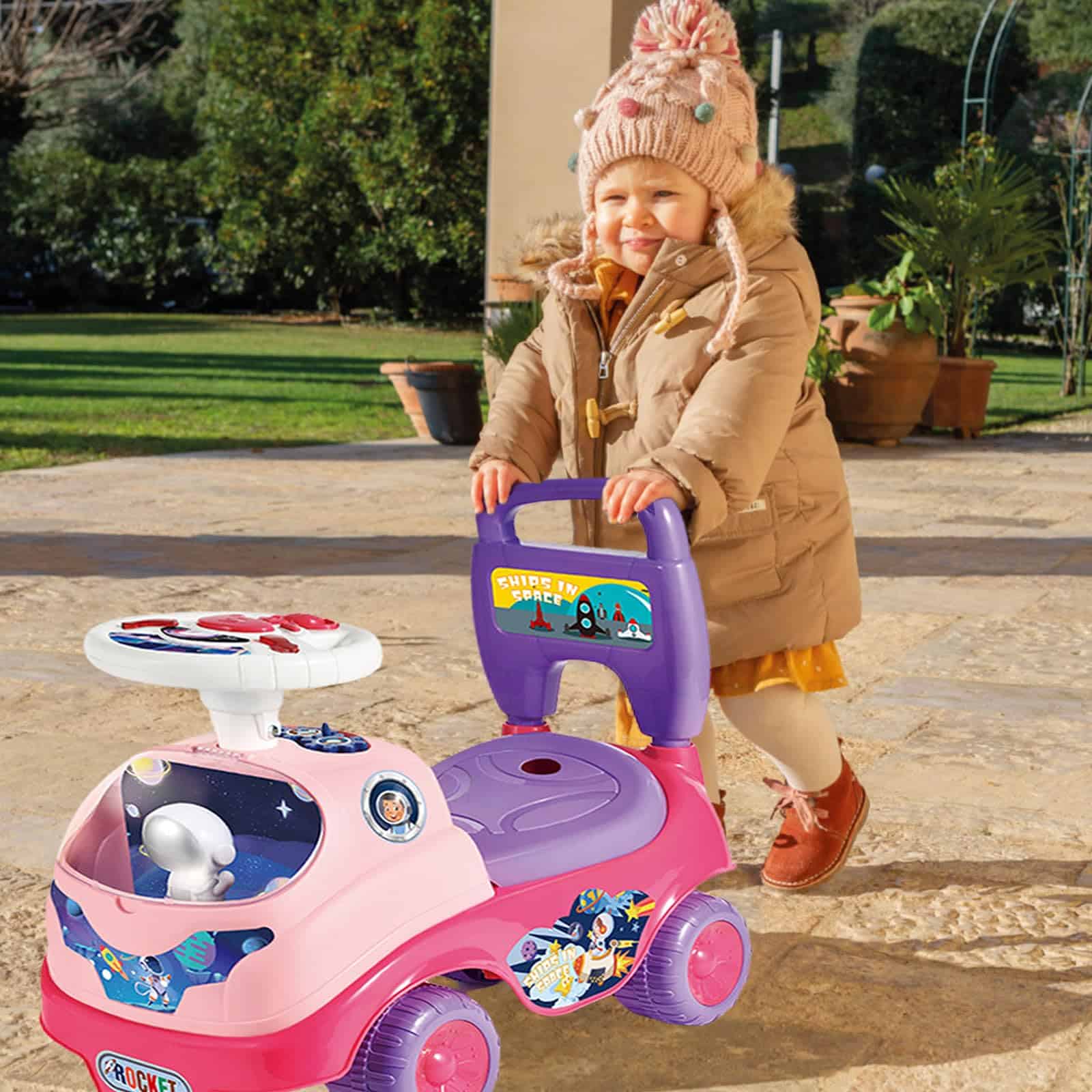 Coche de Empuje para Niños con Música y Almacenamiento - Imagen 8