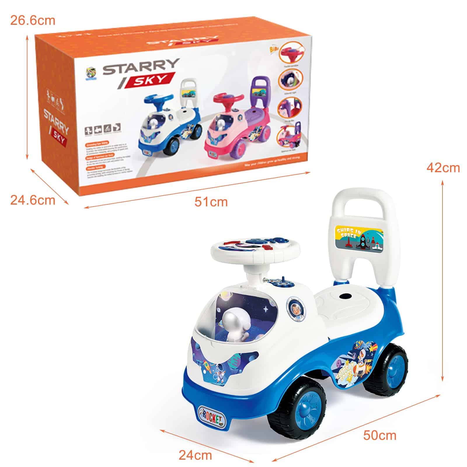 HAHONIA Coche de Empuje con Música y Almacenamiento bajo el - Imagen 6