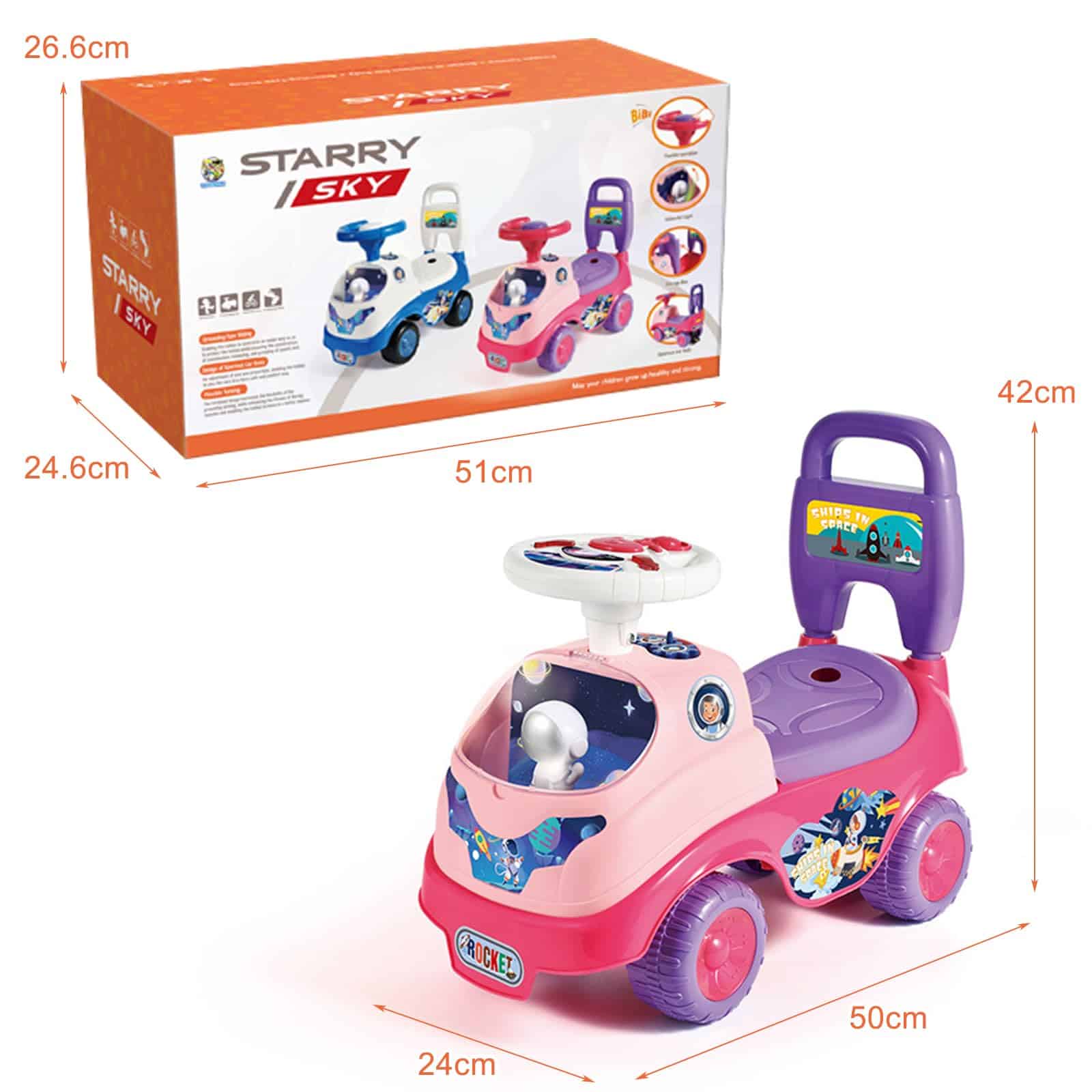 Coche de Empuje para Niños con Música y Almacenamiento - Imagen 6