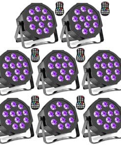 Luces Par Recargables Uplights RGBWA+UV 6-en-1 LED con