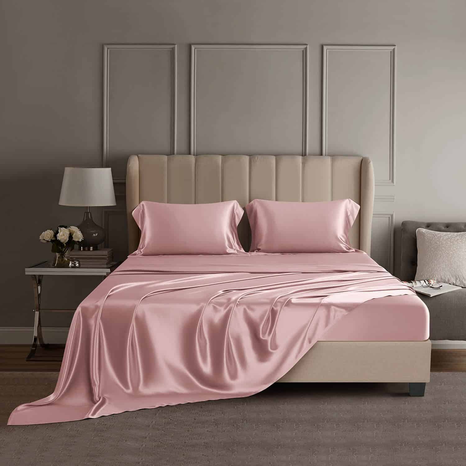 Juego de Sábanas de Seda DISANGNI de 22 Momme 100% Morera -