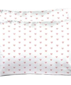 Funda de Almohada Reversible Saturday Park Pink Hearts 2