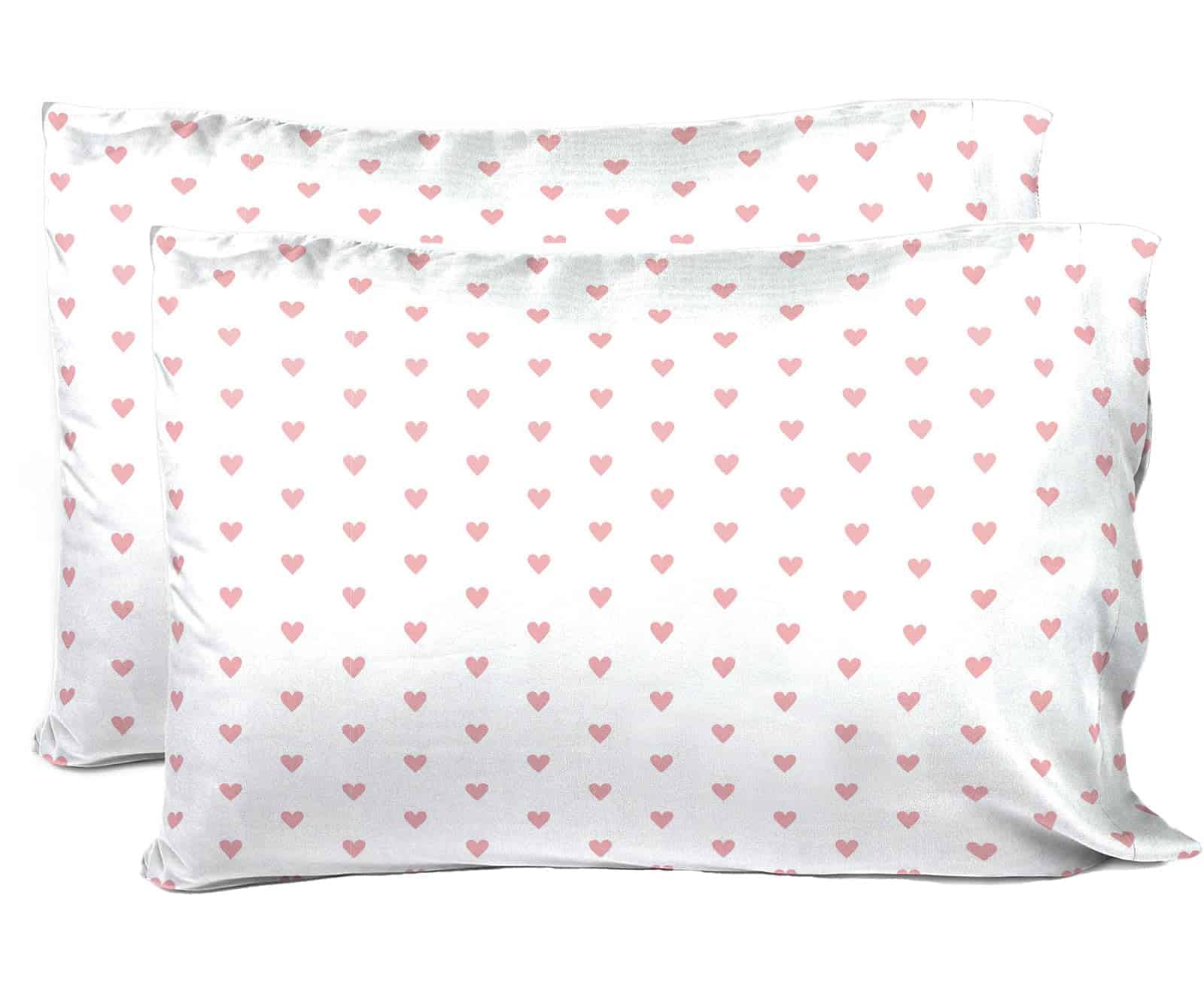 Funda de Almohada Reversible Saturday Park Pink Hearts 2