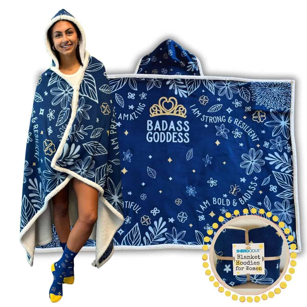 Set de Regalo SHEROCIOUS | Manta con Capucha + Calcetines