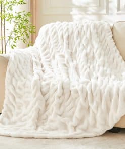 Manta de piel sintética BEDELITE para -Crema