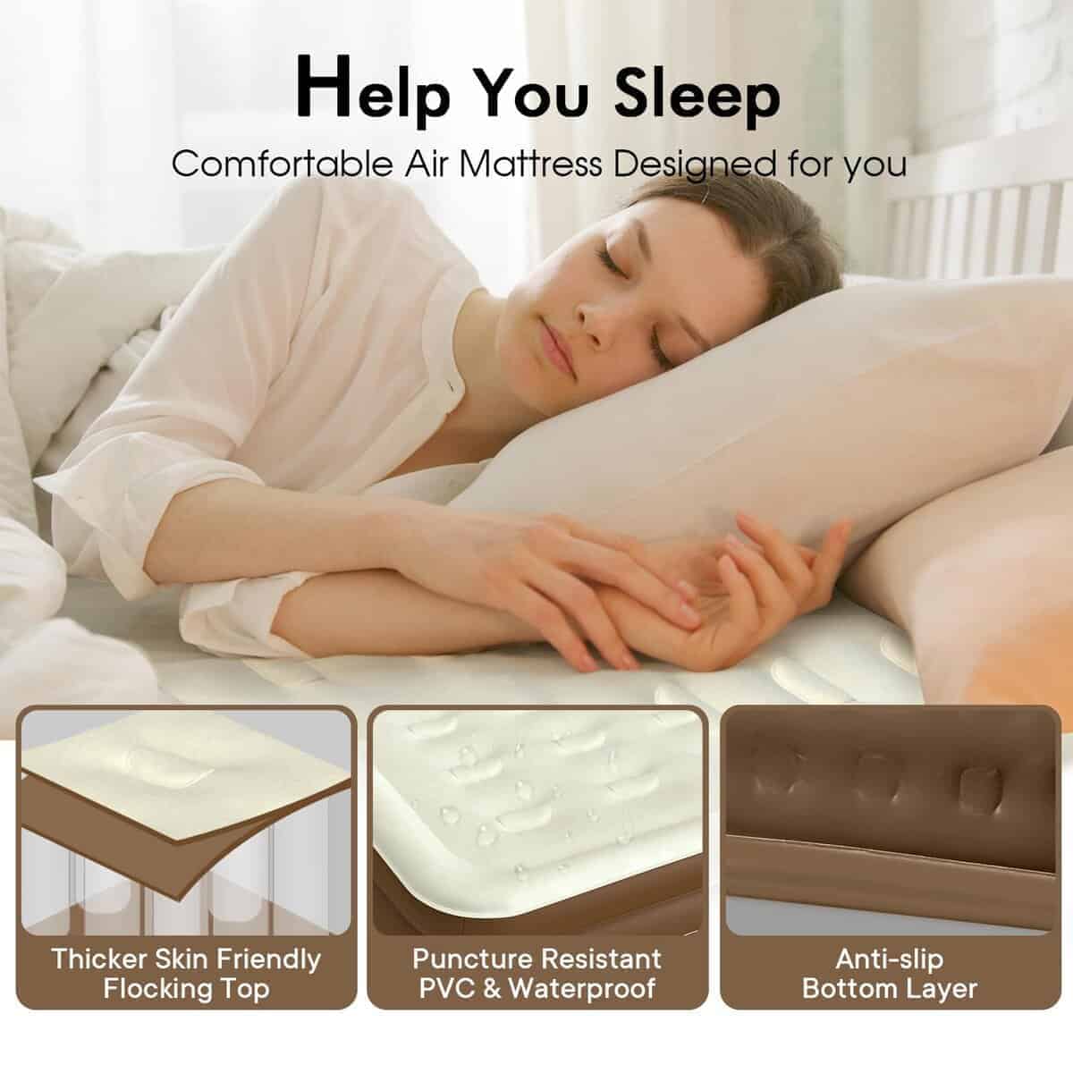 Colchón de Aire Queen VOSSER con Bomba Incorporada, Colchón - Imagen 3