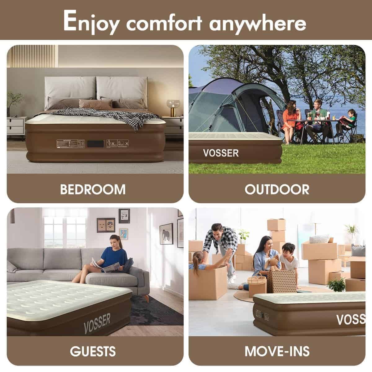 Colchón de Aire Queen VOSSER con Bomba Incorporada, Colchón - Imagen 7